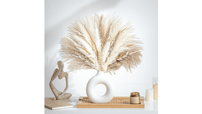 70PCS Natural Dried Pampas Grass Bouquet