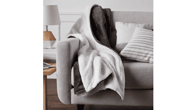 Amazon Basics Ultra-Soft Micromink Sherpa Throw Blanket