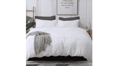 AveLom White Duvet Cover Queen