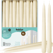 BOLSIUS 30 Count Household Ivory Taper Candles