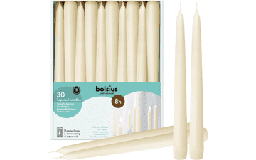 BOLSIUS 30 Count Household Ivory Taper Candles