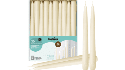 BOLSIUS 30 Count Household Ivory Taper Candles