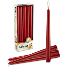 BOLSIUS Dark Red Taper Candles