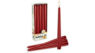 BOLSIUS Dark Red Taper Candles