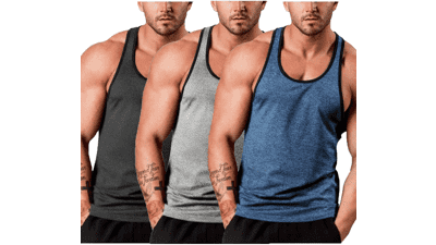 COOFANDY Men's 3 Pack Gym Tank Tops