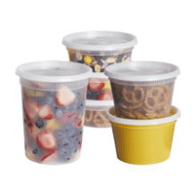Comfy Package - 48 Sets Combo Plastic Deli Containers