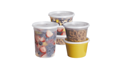 Comfy Package - 48 Sets Combo Plastic Deli Containers