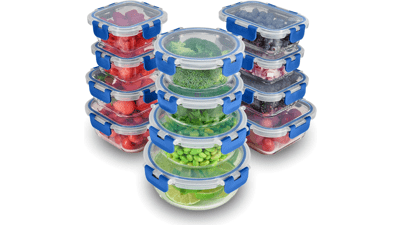 FineDine 24 Piece Glass Storage Containers