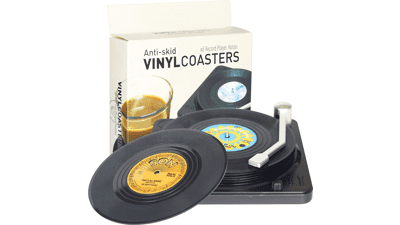 Funny Retro Record Coasters