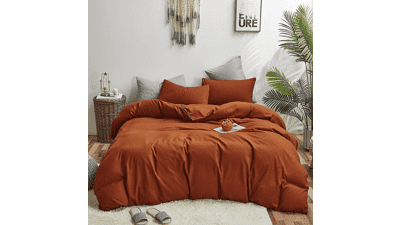 Houseri King Burnt Orange Comforter Set
