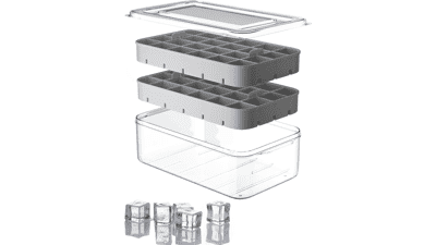 Ice Cube Tray with Lid and Bin