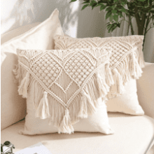 Macrame Throw Pillow Cushion Covers