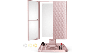 Makeup Mirror Trifold Mirror with Lights