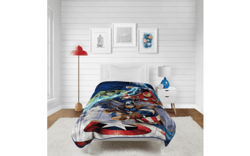 Marvel Avengers Blue Circle Fleece Plush Blanket