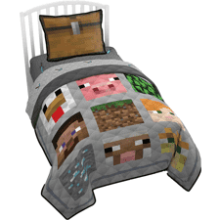 OETNAISAN Minecraft Twin Quilt & Sham Set