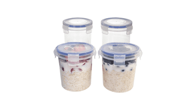 Overnight Oats Container with Lids (4-Piece set)