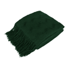 PAVILIA Emerald Green Knit Throw Blanket