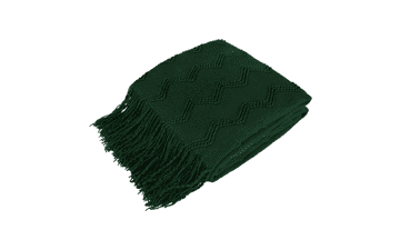PAVILIA Emerald Green Knit Throw Blanket