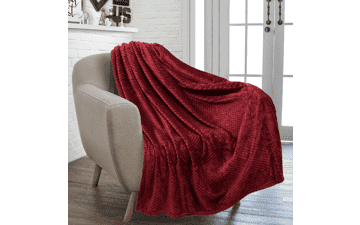 PAVILIA Waffle Fleece Throw Blanket