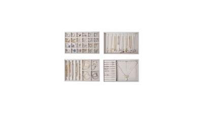 Set of 4 Stackable Jewelry Organizer Trays