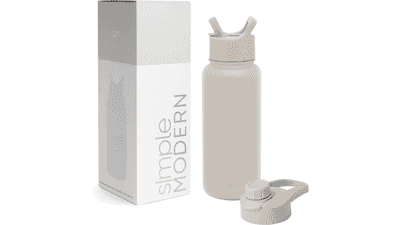 Simple Modern Water Bottle with Straw and Chug Lid