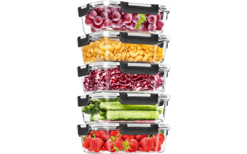 Skroam 5-Packs 36OZ Glass Food Storage Containers