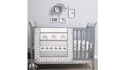 The Peanutshell Elephant Walk Crib Bedding Set