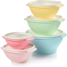 Tupperware Heritage Collection 5 Bowls + 5 Lids