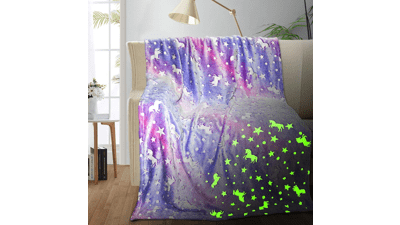 Unicorn Glow in The Dark Blanket