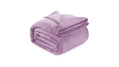 Utopia Bedding Lilac Fleece Blanket