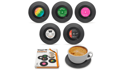 Vinyl Record Coaster Set