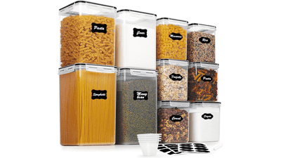Vtopmart 10 PCS Flour and Sugar Storage Container