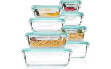 Vtopmart 8 Pack Glass Food Storage Containers