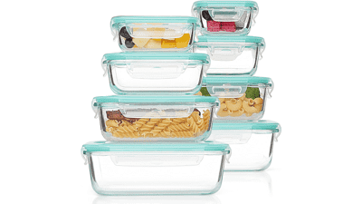 Vtopmart 8 Pack Glass Food Storage Containers