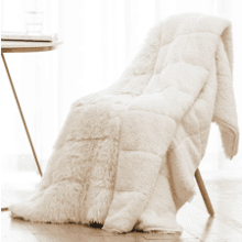 Wemore Shaggy Long Fur Faux Fur Blanket