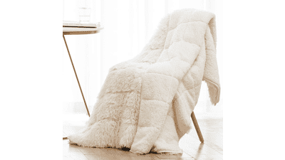 Wemore Shaggy Long Fur Faux Fur Blanket