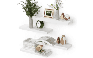 White Floating Shelves