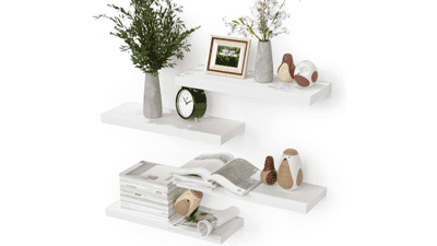 White Floating Shelves