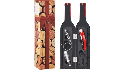 Wine Bottle Accessories Gift Set