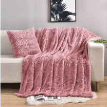 YUSOKI Luxury Double Sided Faux Fur Throw Blanket