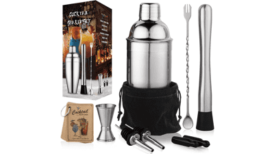 24 oz Cocktail Shaker Set Bartender Kit