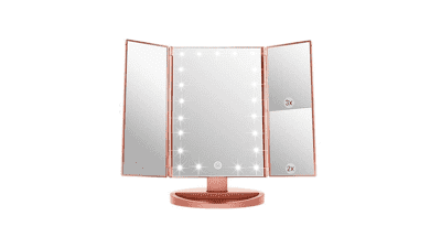3 Folds Lighted Vanity Makeup Mirror