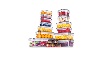 36 PCS Plastic Food Storage Containers