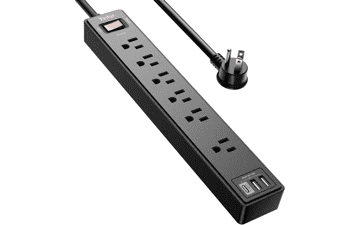 6Ft Power Strip Surge Protector
