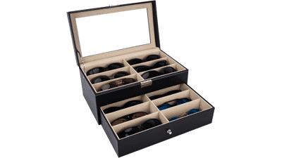 AUTOARK Leather Eyeglasses Storage Case