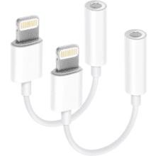 Apple MFi Certified 2 Pack Lightning to 3.5 mm Headphone Jack Adapter