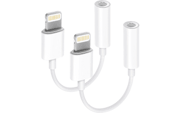 Apple MFi Certified 2 Pack Lightning to 3.5 mm Headphone Jack Adapter