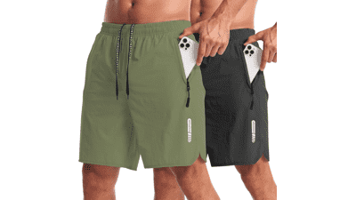 CANGHPGIN 2 Pack Men's Workout Shorts