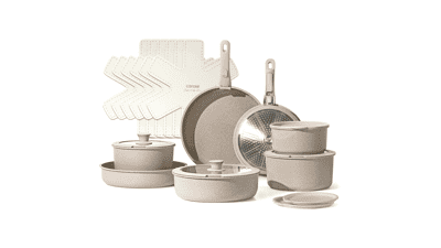 CAROTE 21pcs Detachable Handle Pots and Pan Set