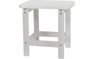 Flash Furniture Charlestown Tiered Commercial Poly Resin Adirondack Side Table - White